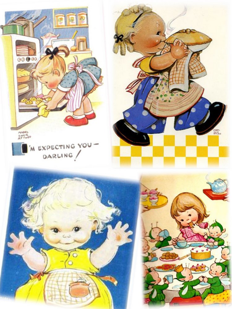 Beatrice Perini. Авторские работы ООАК из глины "терракота" - Mabel Lucie Attwell, часть 2