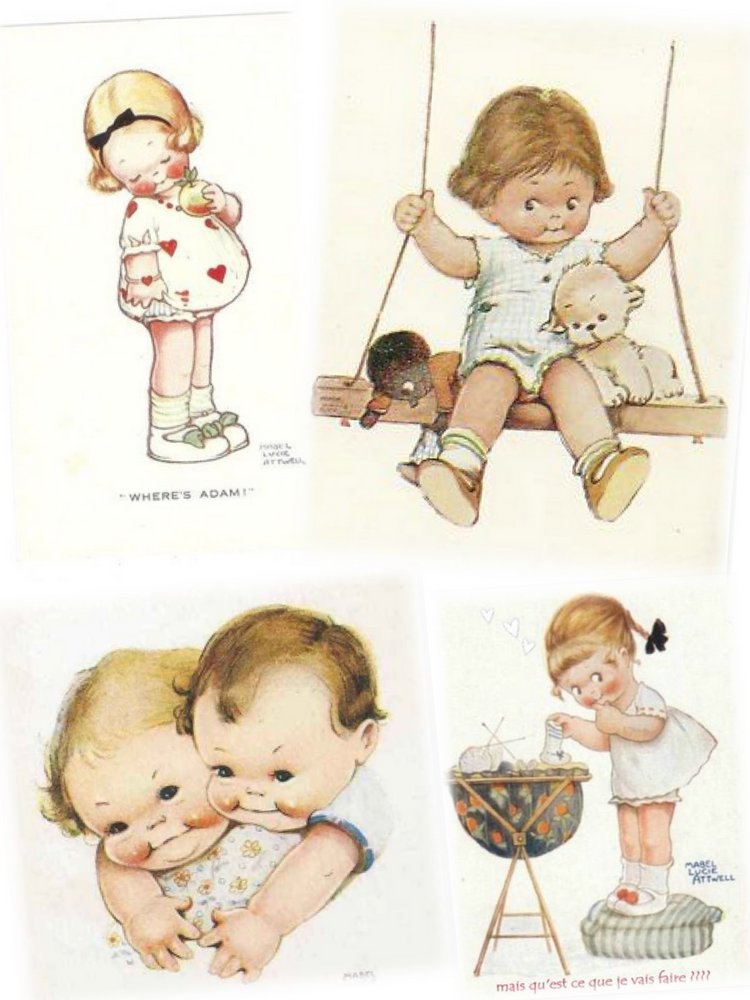 Beatrice Perini. Авторские работы ООАК из глины "терракота" - Mabel Lucie Attwell, часть 2