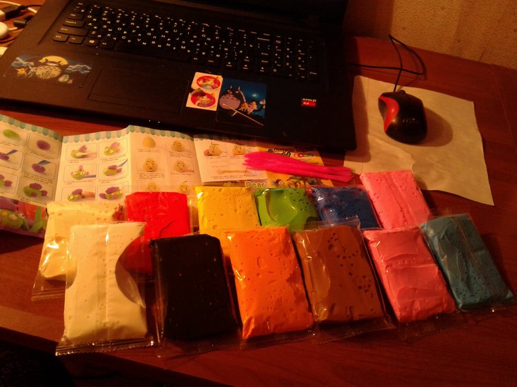 Слепила из того, что было. Кукольная еда из самозастывайки. Бенто (фото 2)