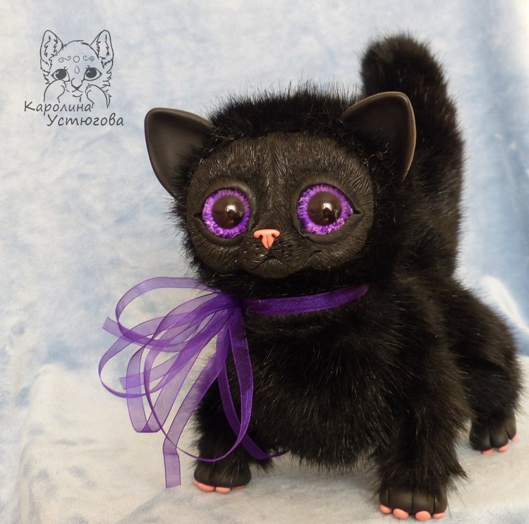 Ведьмин кот, история — Игрушки в смешанной технике (мех и глина): Арт (фото 5)