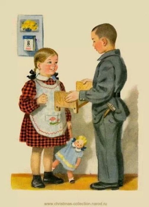 Добрые открыточки с 8 Марта времён СССР