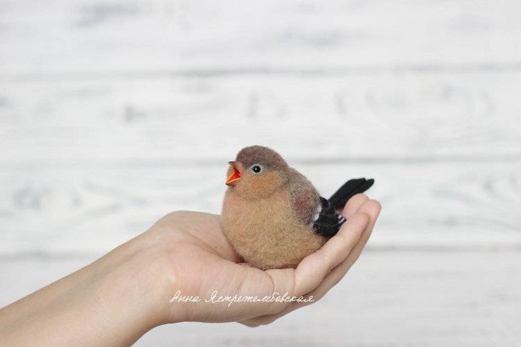 Снегири — Валяные игрушки из шерсти: сухое валяние