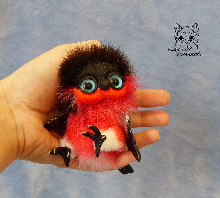 Снегири — Игрушки в смешанной технике (мех и глина): Арт (фото 10)