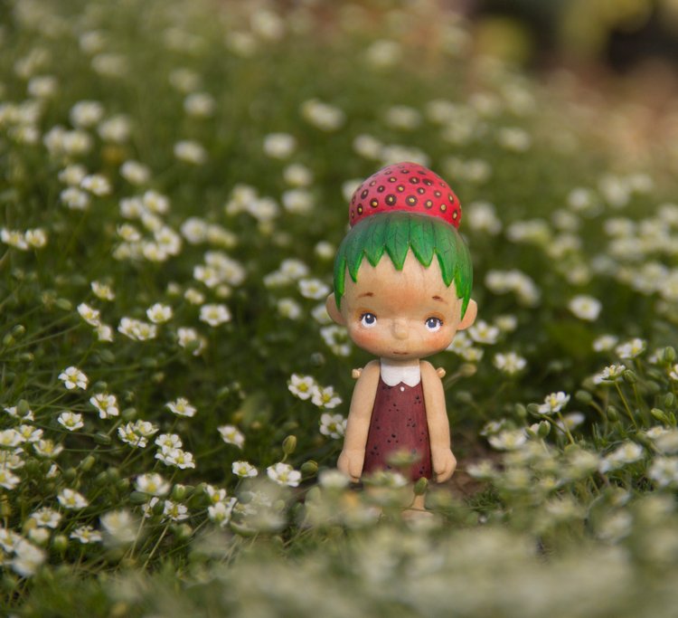 Деревянные малыши, девочка лисичка, сестрички земляничка с клубничкой (фото 8)