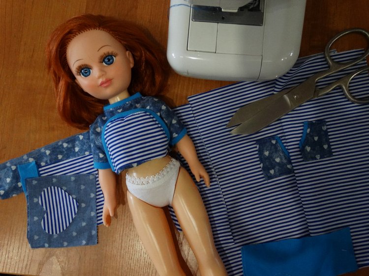 Комбезик в морском стиле. Анастасия от фабрики "Весна"