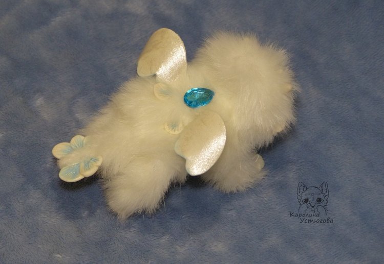 Дракончик стихии воздуха — Игрушки в смешанной технике (мех и глина): Арт (фото 8)