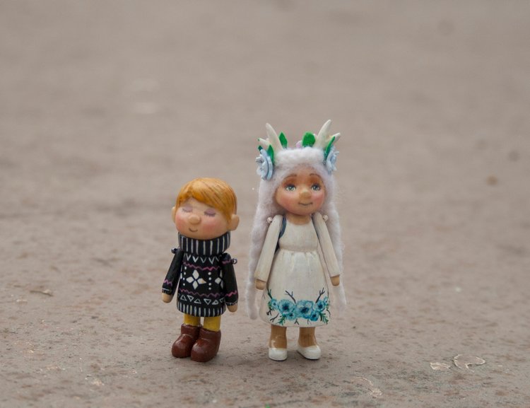 Мои деревянные козявочки — Авторские миниатюрные куклы: лепка