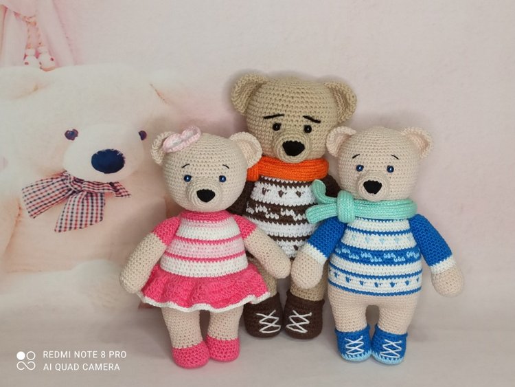 Мишки-близняшки — Вязаные игрушки и амигуруми: крючком (фото 8)