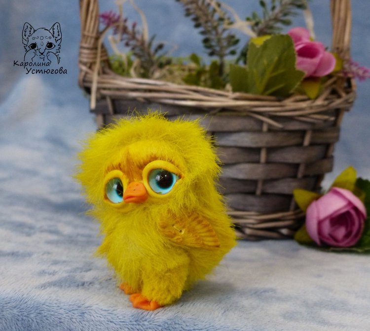 Утята, ждут весны — Игрушки в смешанной технике (мех и глина): Арт (фото 7)