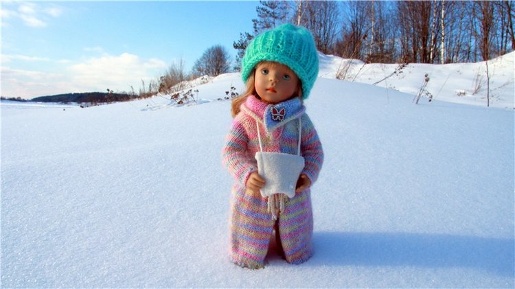 Зимняя прогулка Сони. Уникальная кукла от Сильвии Наттерер