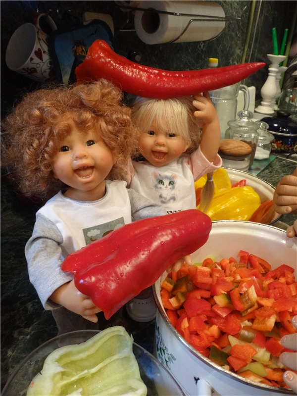 Как мы делали лечо или куклы на кухне (фото 7)
