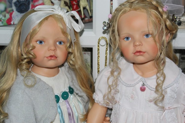 Две Фины, две сестрички — Куклы Hildegard Gunzel (Гюнцель) из винила: Gotz