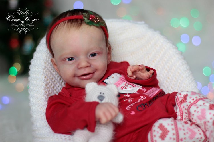 Моё новогоднее солнышко. Малышка из молда Санни. Кукла реборн Олеси Венгер