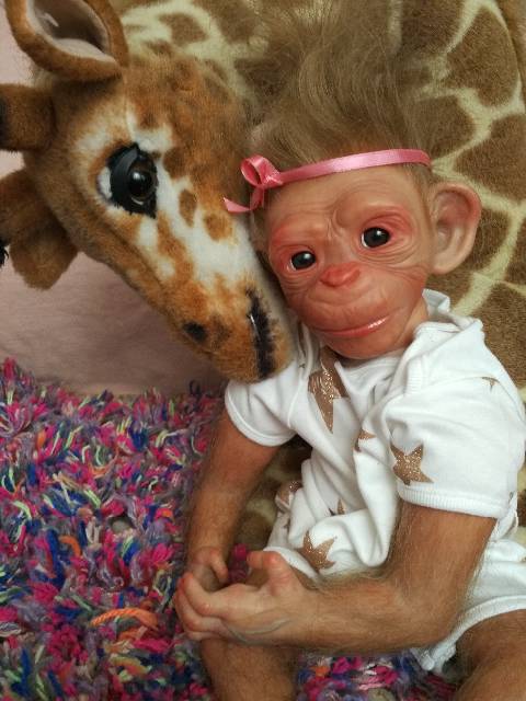 Бонька-обезьянка реборн Рязановой Елены