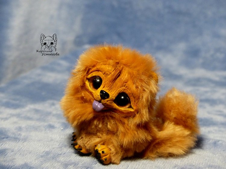 Щенок Чау-Чау — Игрушки в смешанной технике (мех и глина): Арт (фото 9)