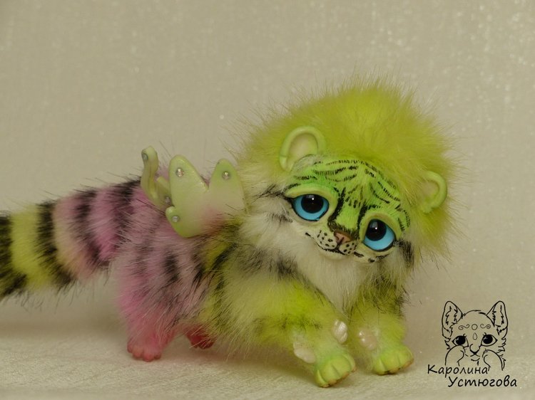 Ахисмио Тигровый — Игрушки в смешанной технике (мех и глина): Арт (фото 4)