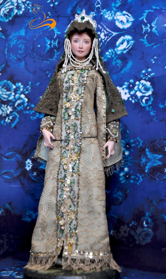 Фарфоровая шарнирная кукла Царевна-лягушка от SisterFox (фото 2)