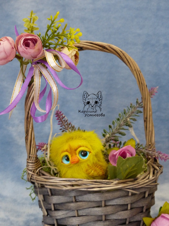 Утята, ждут весны — Игрушки в смешанной технике (мех и глина): Арт (фото 9)