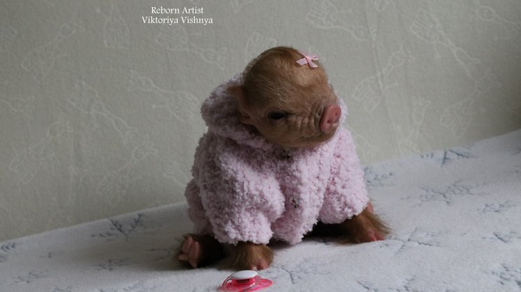 Поросенок Мила... куколка реборн Виктории Вишни (фото 4)