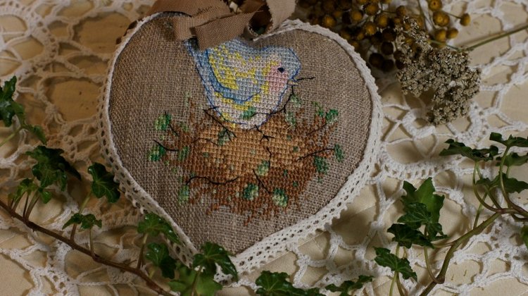 Осенний вечер — Вышивка крестиком