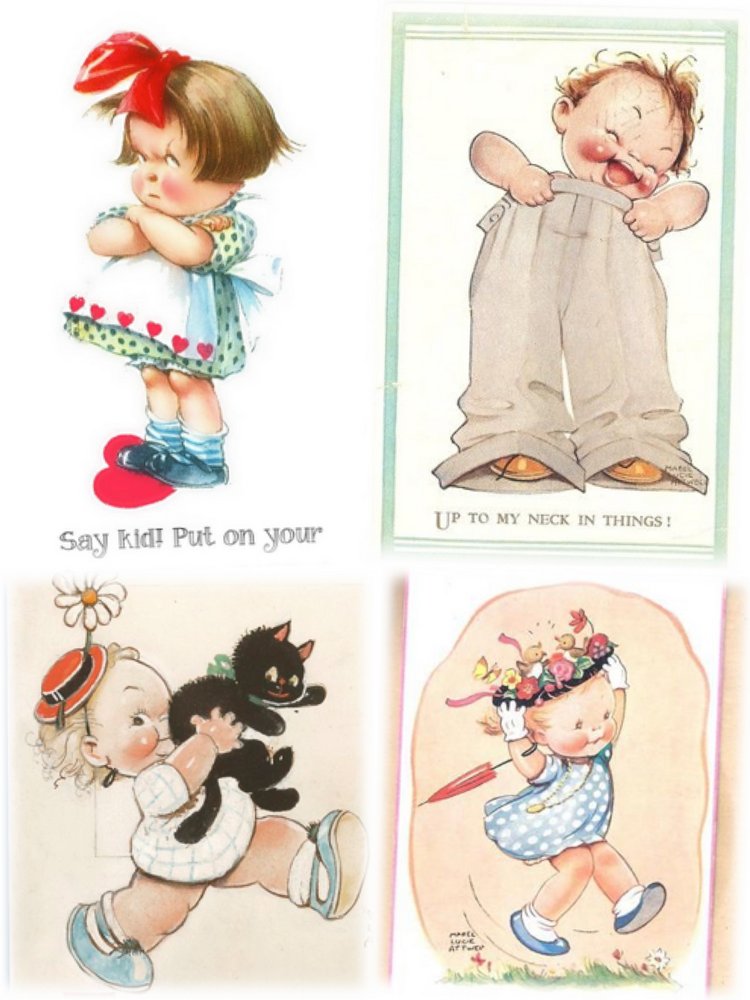 Beatrice Perini. Авторские работы ООАК из глины "терракота" - Mabel Lucie Attwell, часть 2