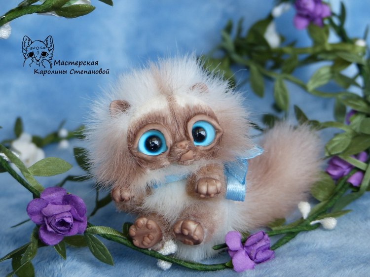 Сиамский котенок, пушистик, миниатюра (фото 5)