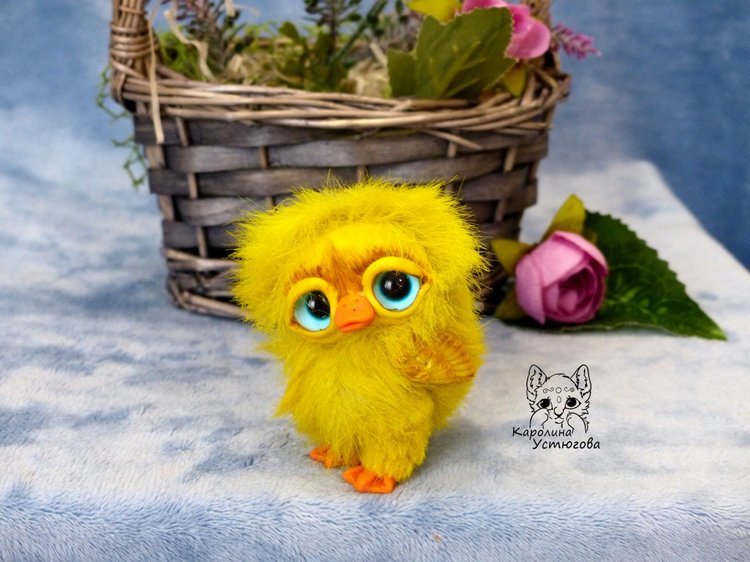 Утята, ждут весны — Игрушки в смешанной технике (мех и глина): Арт (фото 8)