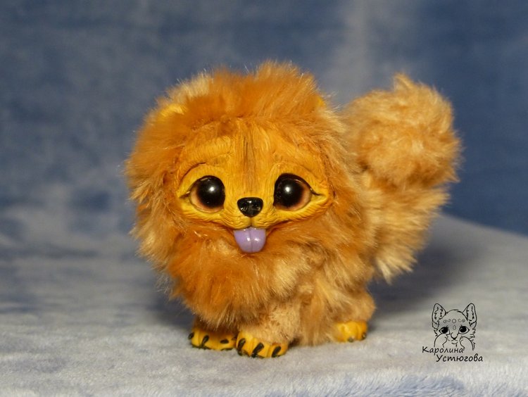 Щенок Чау-Чау — Игрушки в смешанной технике (мех и глина): Арт (фото 2)