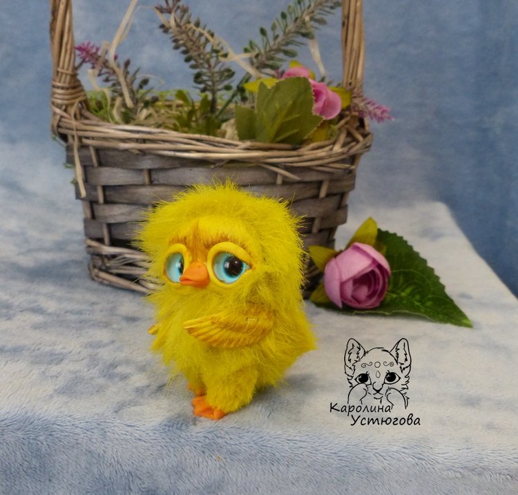 Утята, ждут весны — Игрушки в смешанной технике (мех и глина): Арт (фото 10)