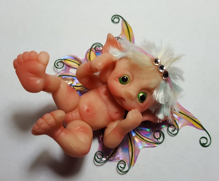 Авторские малыши из полимерной глины: Gail's Fantasy Baby Miniatures