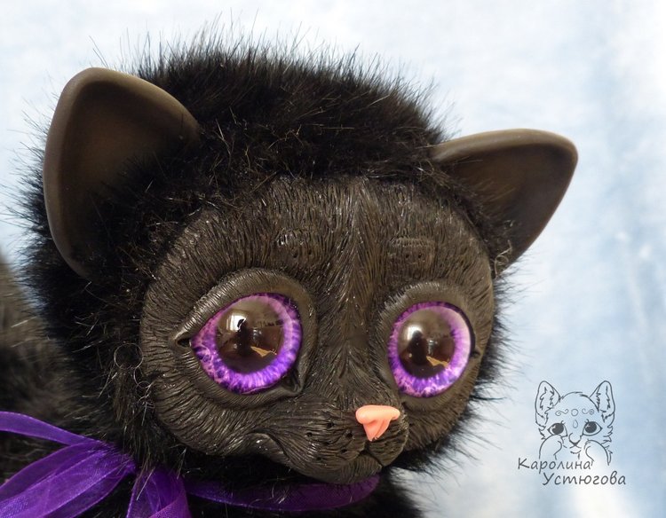 Ведьмин кот, история — Игрушки в смешанной технике (мех и глина): Арт (фото 2)