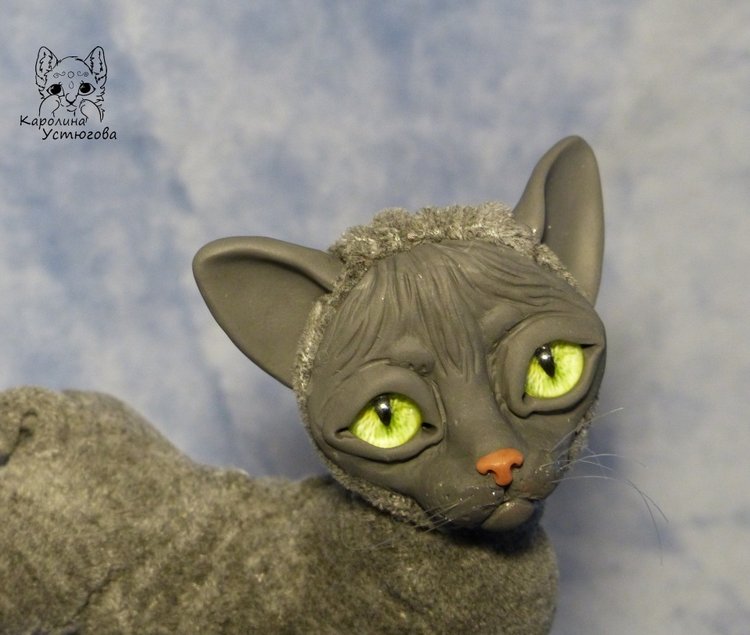Сфинкс — Игрушки в смешанной технике (мех и глина): Арт (фото 3)