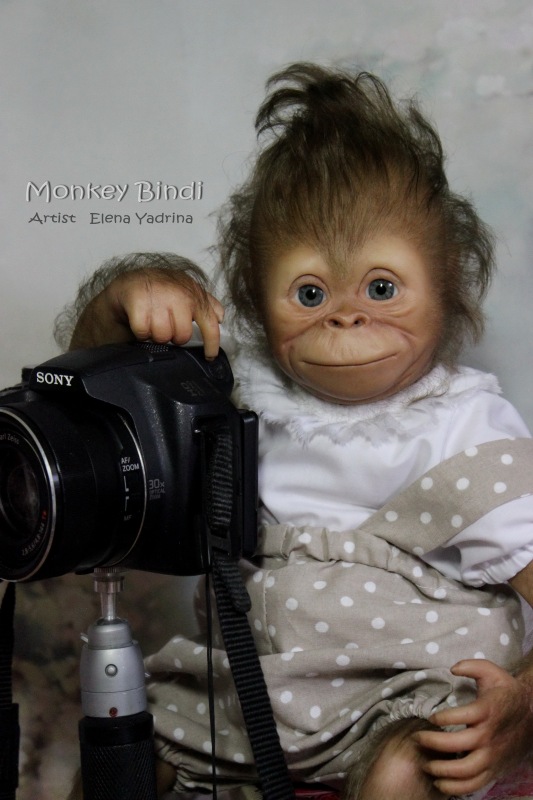 Обезьянка Бинди. Куклы реборн Елены Ядриной