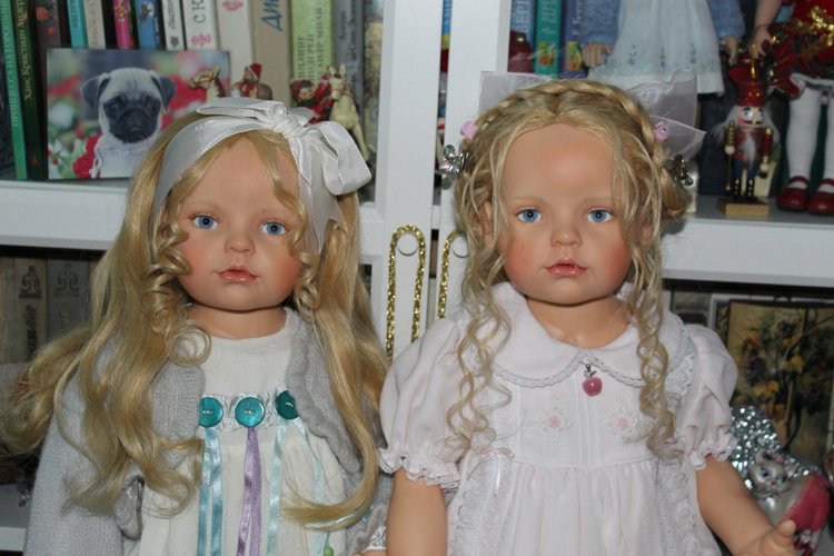 Две Фины, две сестрички — Куклы Hildegard Gunzel (Гюнцель) из винила: Gotz