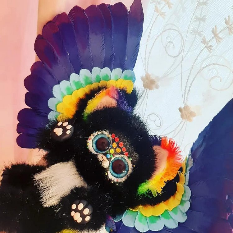 Радужный кот всем счастье на крыльях принесет! Доброе послание внутри (фото 2)