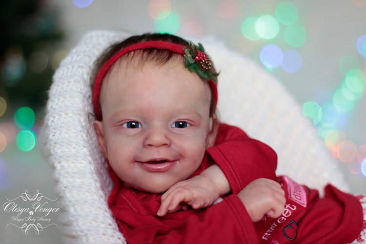 Моё новогоднее солнышко. Малышка из молда Санни. Кукла реборн Олеси Венгер