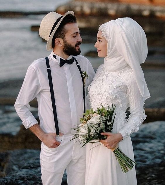 Свадебный хиджаб-прекрасные мусульманки в подвенечных платьях (фото 7)