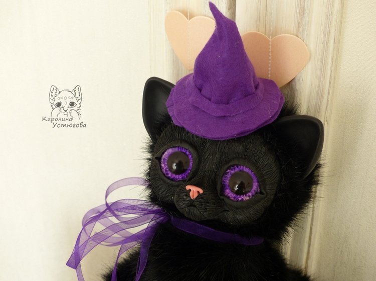 Ведьмин кот, история — Игрушки в смешанной технике (мех и глина): Арт
