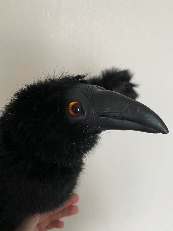 Ворон — Игрушки в смешанной технике (мех и глина): Арт (фото 4)