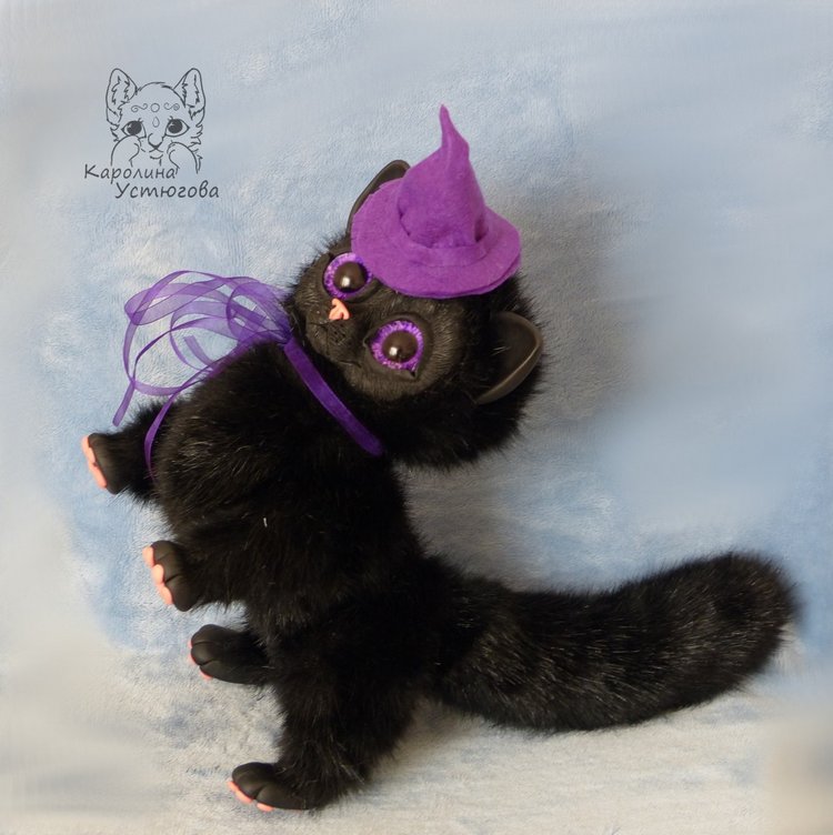 Ведьмин кот, история — Игрушки в смешанной технике (мех и глина): Арт