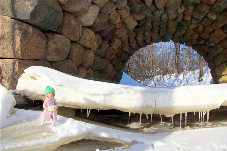 Зимняя прогулка Сони. Уникальная кукла от Сильвии Наттерер