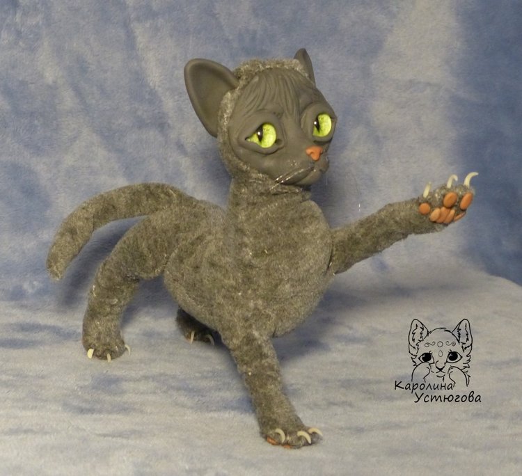 Сфинкс — Игрушки в смешанной технике (мех и глина): Арт (фото 5)