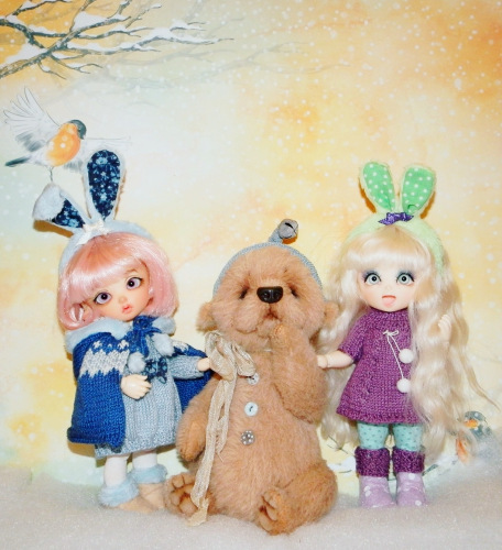 Наши зимние зарисовки, часть 2. Малышки-зайчишки (фото 8)