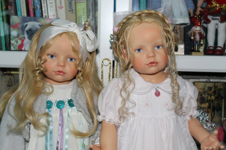 Две Фины, две сестрички — Куклы Hildegard Gunzel (Гюнцель) из винила: Gotz