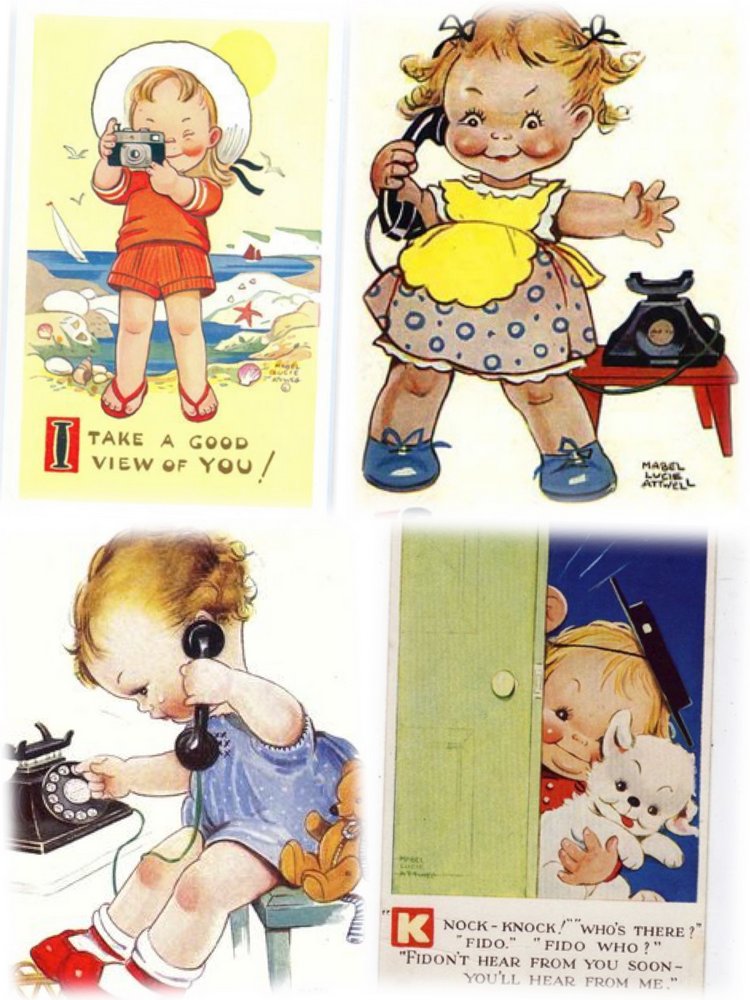 Beatrice Perini. Авторские работы ООАК из глины "терракота" - Mabel Lucie Attwell, часть 2