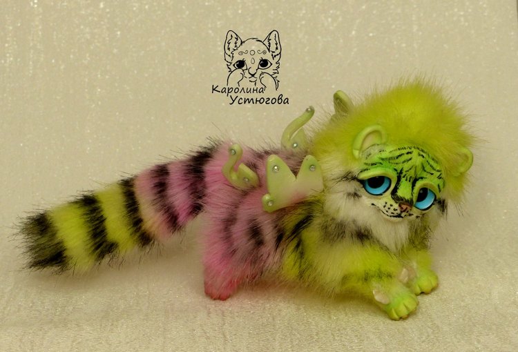 Ахисмио Тигровый — Игрушки в смешанной технике (мех и глина): Арт (фото 3)