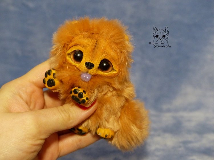 Щенок Чау-Чау — Игрушки в смешанной технике (мех и глина): Арт (фото 10)