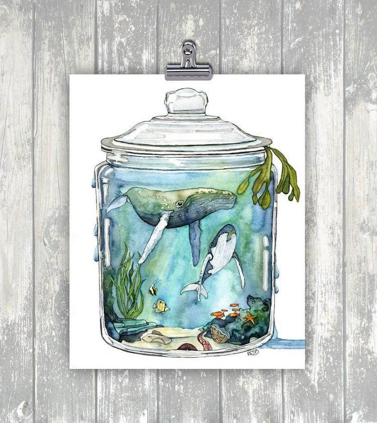 TheColorfulCatStudio - Иллюстрации подводного мира by Rachel Byler