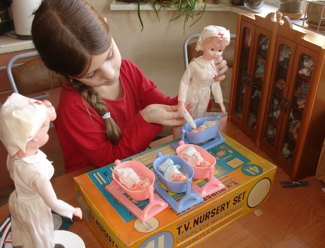 Моя коллекция. Набор «Ясли» 1940-х 50-х годов. США (фото 10)