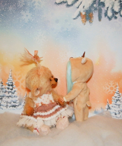 Зимние зарисовки - стеснительный Оленёнок (фото 2)